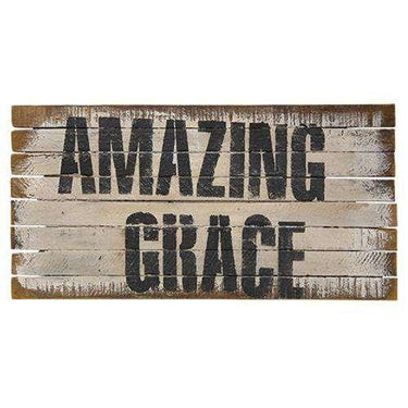 Amazing Grace Lath Sign - The Fox Decor